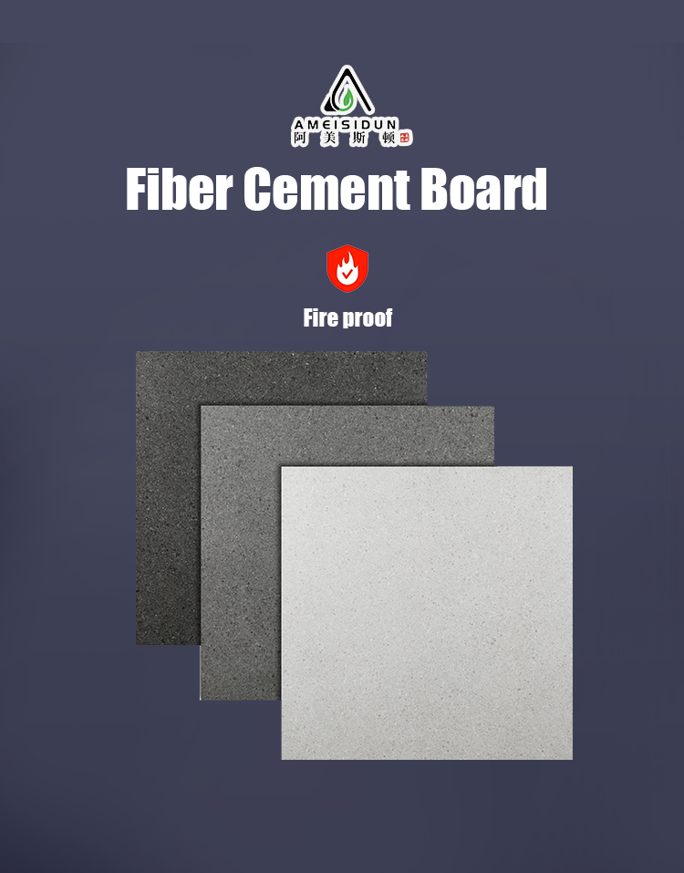 Calcium Silicate Raw Materials Wood Grain Cement Board Siding for House Exterior Wall
