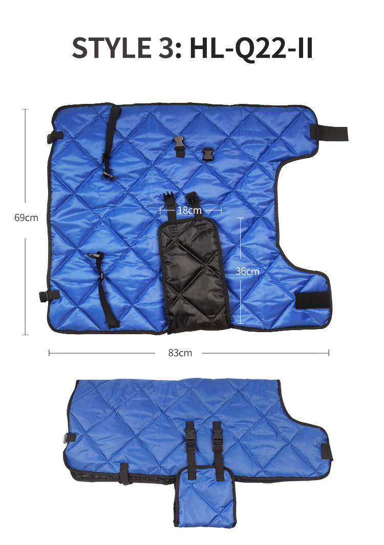 Blue Calf Coat with Snap Fixing Closure for Winter Warmth