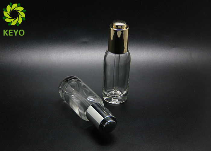 30ml Round Clear Glass Dropper Bottle With Thick Bottom For Essential Oil Serum