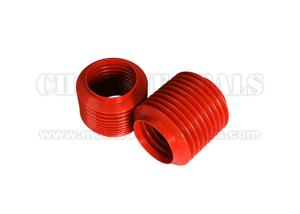 China Red Color Silicone Bellows Fluid Equipment Shrink Range 104 Mm 160mm Length wholesale