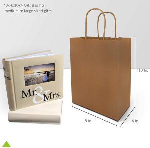 China Eco Friendly 80% PCW 8x4x10&quot; Kraft Paper Bag wholesale