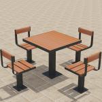 CE ISO Approved Wearproof Wood And Metal Outdoor Table