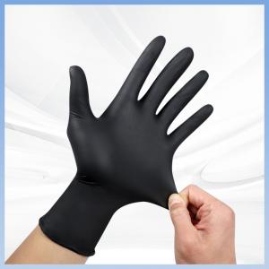 China Hygienic Protective Disposable PVC Gloves Non Toxic Black PVC Work Gloves on sale