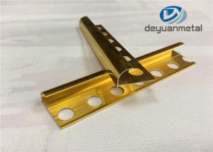 China 6063 T5 Aluminium Metal Edging Strip With Polishing Golden wholesale