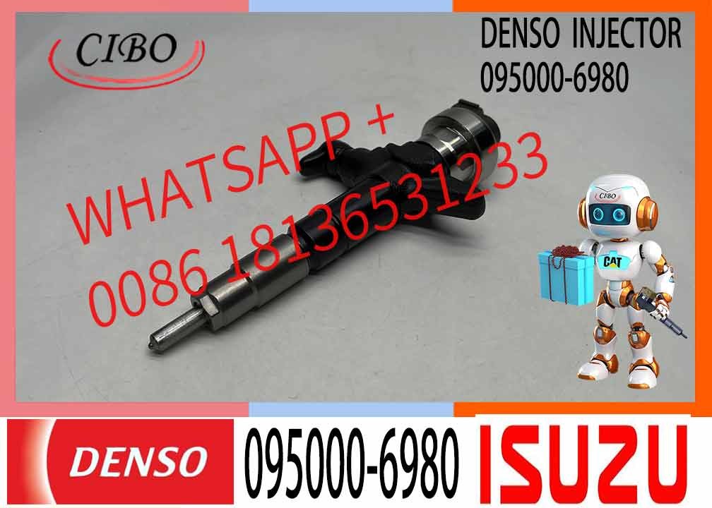 New Diesel Fuel Injector 095000-6980 8-98011604-0 For ISUZU 4JJ1 SH130-8 3.0 Engine