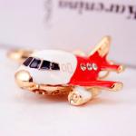 6inches Custom Airplane Keychain Diamond Alloy Crystal For unisex