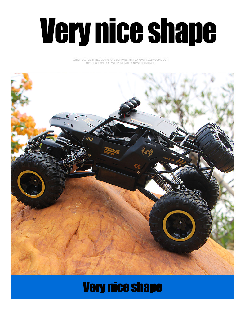 4WD Rechargeable Rock Crawler Electric Off Road Radio Remote Control Car for Kids Gifts