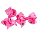Various Color Girls Hair Ribbons , Butterfly Shape Fancy 3 Inch Hair Bows
