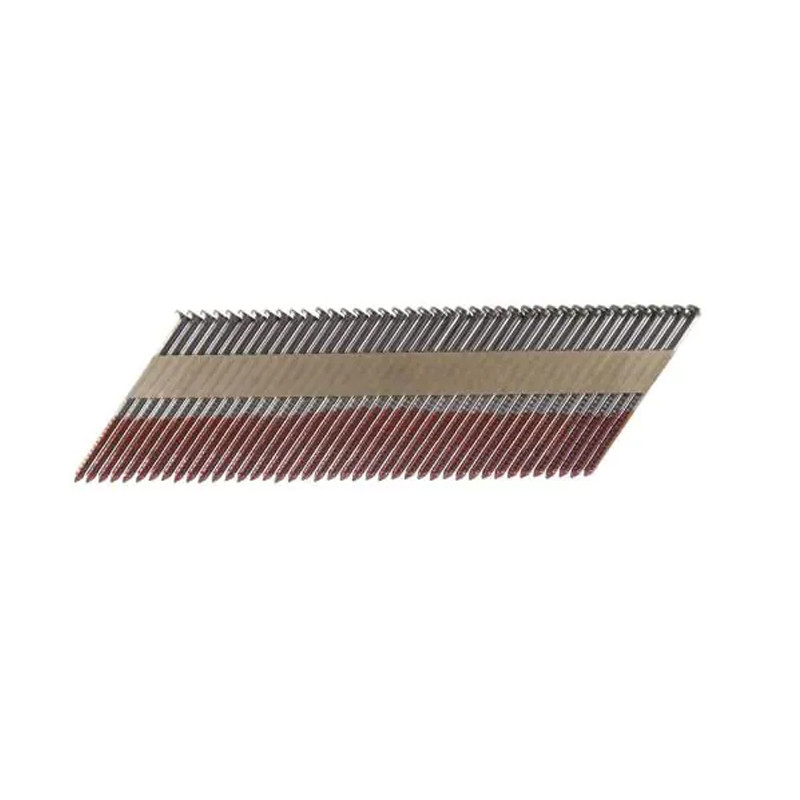 Industrial 34 Degree Framing Nails 3.1*90mm Ring Shank Paper Strip For IM90 Nailer