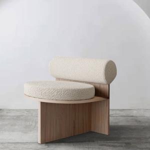 China Fabric Leisure Chair Teddy Wood Frame Plush Leisure Chair wholesale