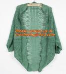 Fashion Knitted Cardigan Loose Pocket Hollow Long Sleeve Women Sweater Female