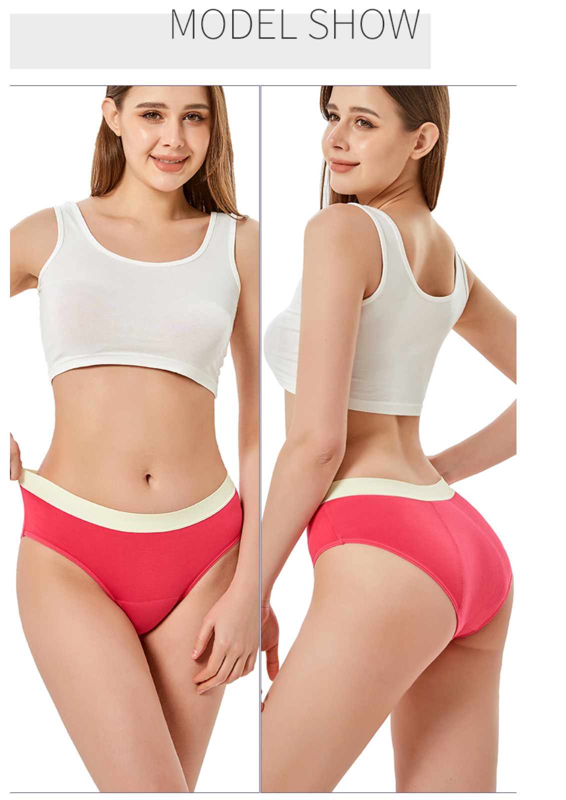 Period Underwear For Teen Period Panties Heavy Flow Organic Cotton Mid Waist Teenagers Panty