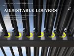 Waterproof Manual Aluminum Pergola Hardtop Garden Building Gazebo