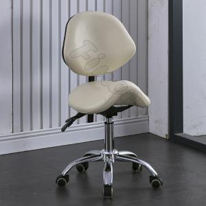China PU Leather Saddle Swivel Dental Chair With Armrest Dentist Stool Chair on sale