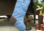 Polyester / Velvet Christmas Stocking , Modern Style Custom Christmas Stockings