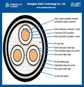 China 6.35/11kV Power Cable Aluminum / Copper XLPE Insulate Underground Steel Wire Armoured Cable Standard AS/NZS 1429.1 wholesale