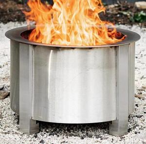China Ss 304 Portable Smokeless Bonfire Fire Pit 22 Inch Outdoor Stove wholesale