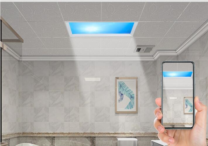 Indoor Ceiling Lamp Panel LED Blue Sky Light Square Artificial Skylight 60x120 for Roof Decorative Lighting