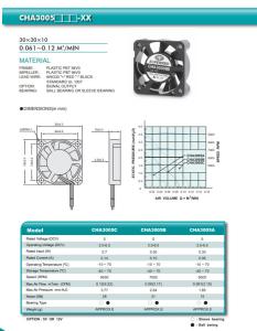 China CHA3005 ball bearing 0.25W 0.05A CPU Cooler Fan wholesale