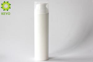 China 200ml Airless Empty Cosmetic Bottles , White Color Plastic Lotion Pump Bottle on sale