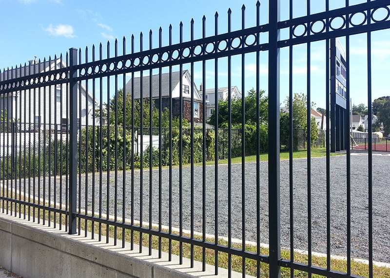 Steel Security 6ftx8ft Residential Ornamental Fence With Polyester Coated