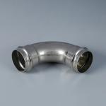 Nickel White Grooved Fittings Elbow , Forged SS Elbow 45 Degree