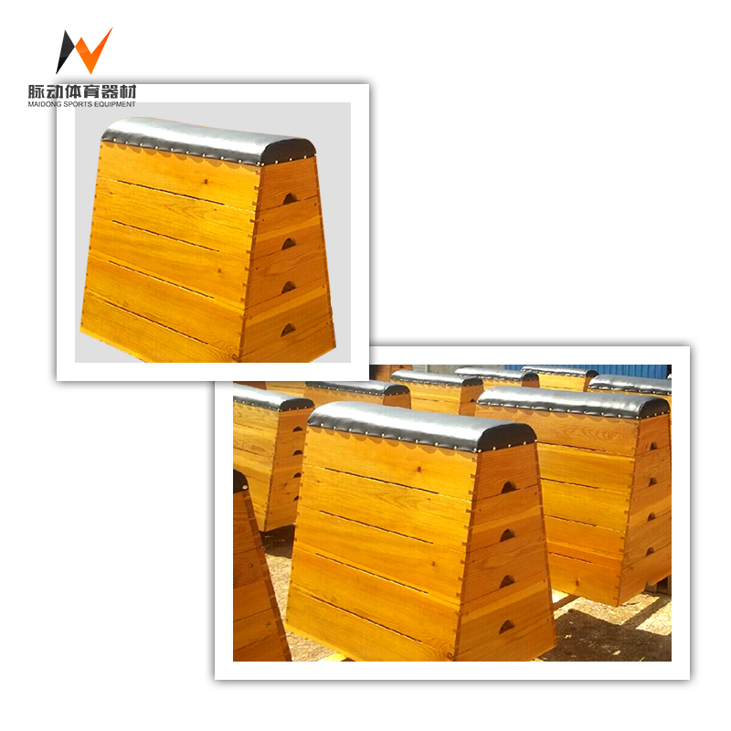 Waterproof Solid Wood Gymnastic Vaulting Horse Equipment for 5 Sections Vauting Boxes