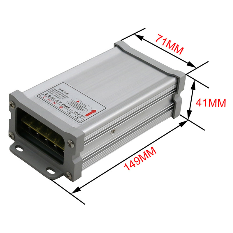 12v 100w rainproof power supply LED transformer Adapter for LED Light