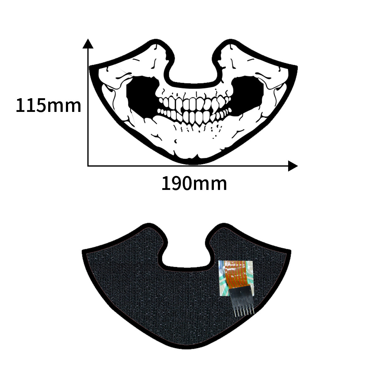 Wholesale Halloween Party Costume Cosplay Props Masks LED Rave Face Mask Flashing Light Up EL Mask Hot Sales Music-Activ