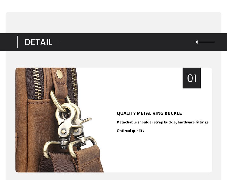 Designer Custom Logo Men'S Messenger Bag With Availiable Sample Genuine Leather