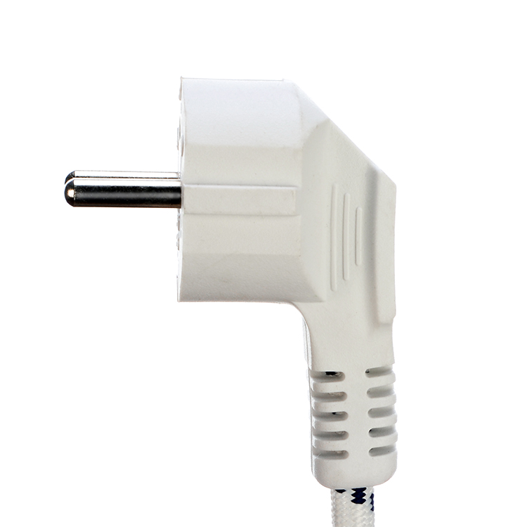 Insulation of PVC/Rubber VDE Standard 16A/250V Power Cord Extension Cord for Household Appliances 3 Prong Cotton Braided AC Cord
