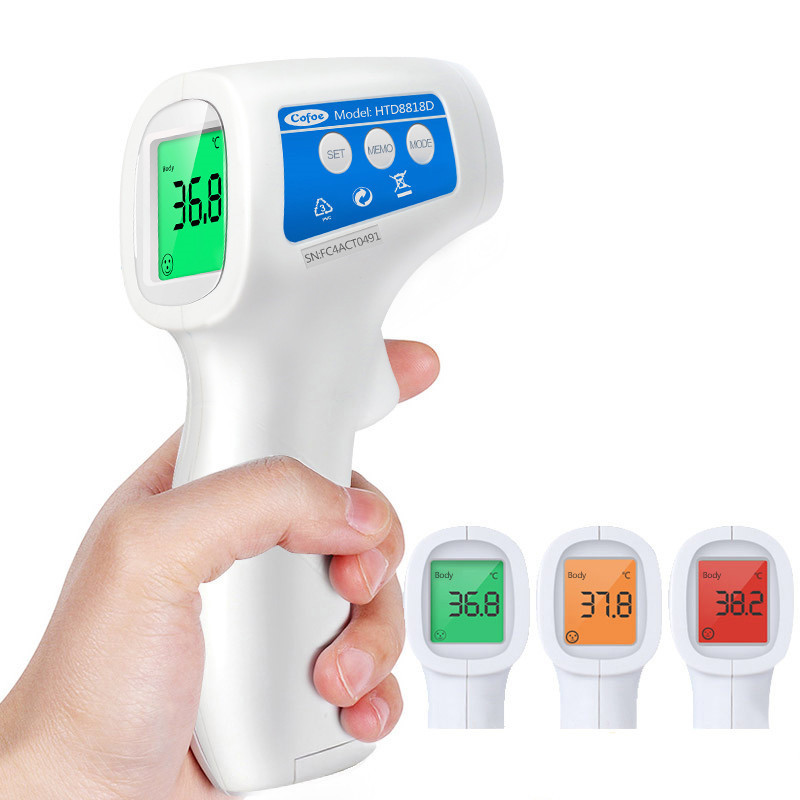 Large Screen Infrared Forehead Thermometer 2 AA Batteries Powered