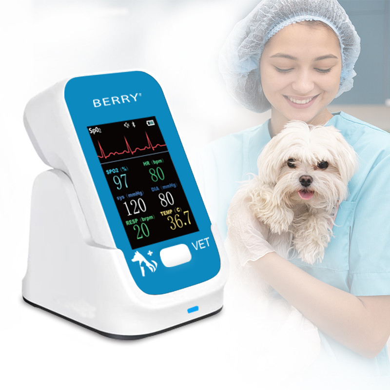 PR ECG TEMP SpO2 NIBP High Quality 6 parameters veterinary vital signs monitor animal use monitoring machine