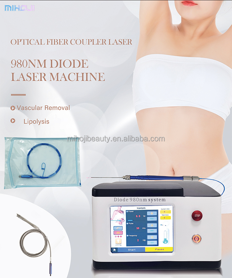 Liposuction Spider Vein Removal Machine 1470nm Diode Laser With Air Cooling