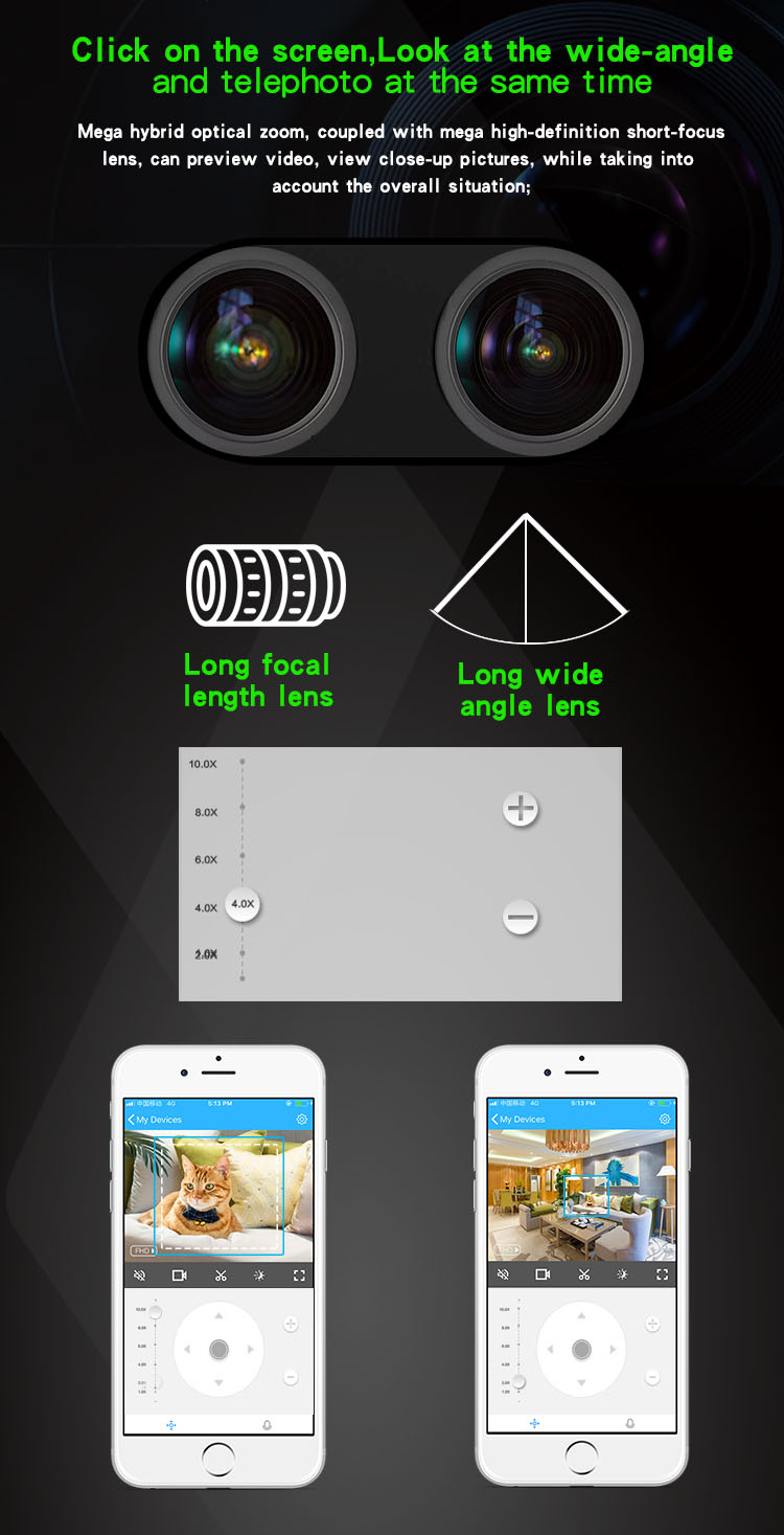 Glomarket 2K Ultra-clear Motion Detection Smart Indoor Pan/Tilt Home Wifi Smart Home Camera Security Wireless Camera