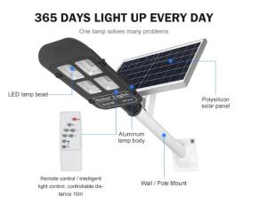 China Aluminum SMD 150w 196pcs Solar Panel LED Street Light wholesale