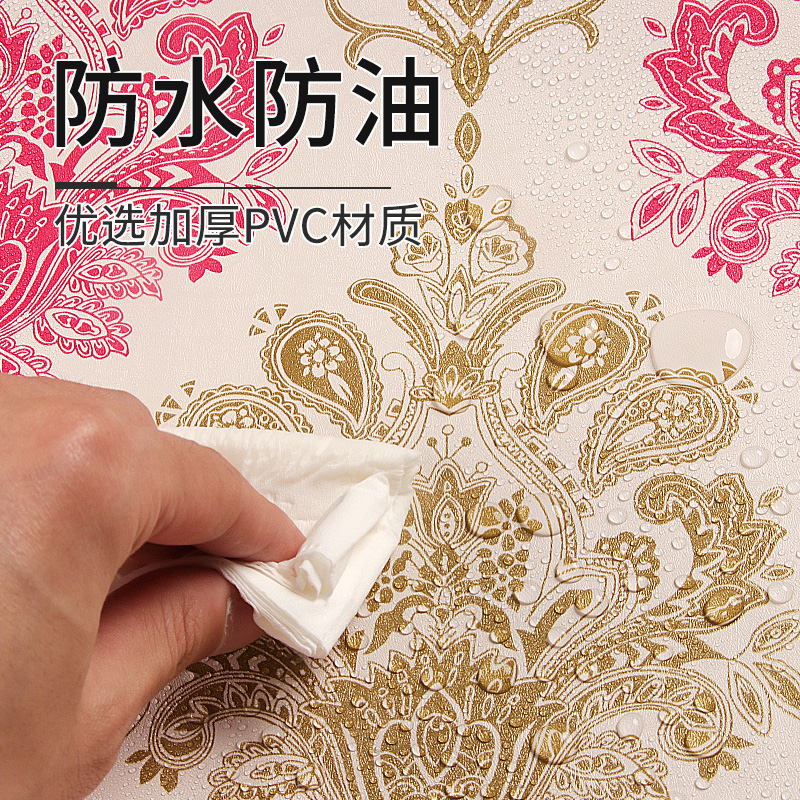 Anti-Static Function 3D Wood Grain Wallpaper Self Adhesive For Furniture Decoration