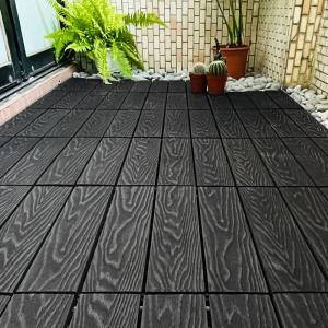 China Wood WPC Composite Decking Tiles Rotproof Interlocking Wood Tiles wholesale