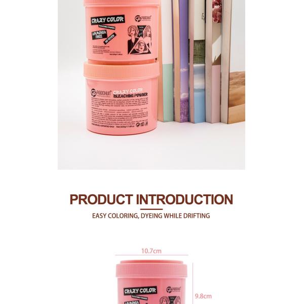 Professional Salon Use Hair Color Powder OEM/ODM Ammonia-Free Dust-Free Splendid Permanent Formula Shiny Temporary Effects