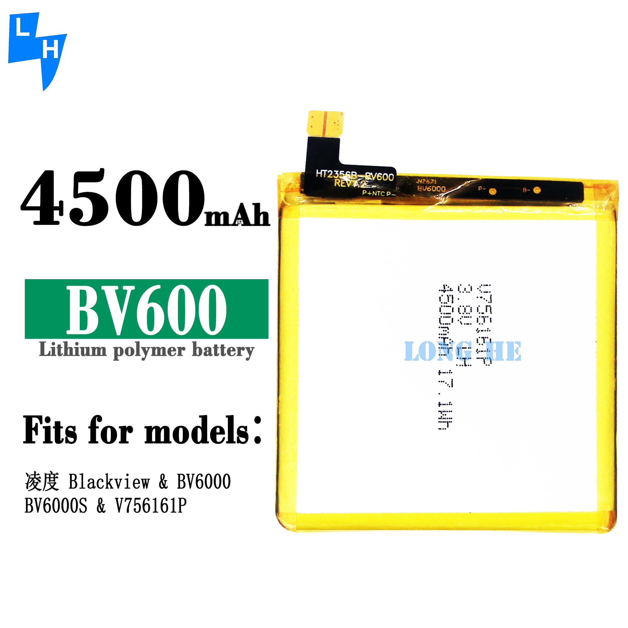 BV6000S A1K9 V756161PRB Original Capacity 3.8V 4500mAh Built-in Battery for BlackView