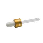 White Silicone Nipple 18 410 Gold Aluminum Dropper