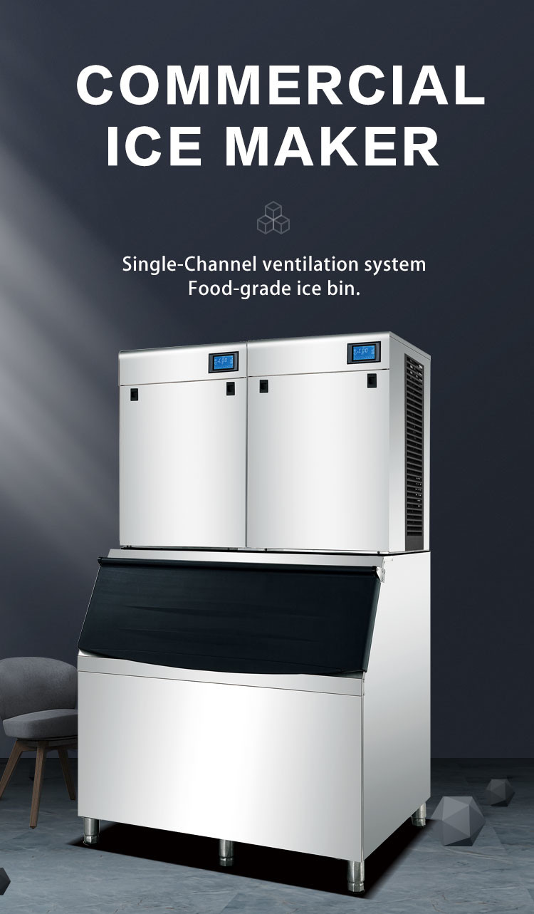 4400W Commercial Ice Maker 900 Kg 1000kg Vertical Ice Making Machine For Hotel