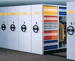 China Compact Movable Shelving moving filing cabinet used as book shelf wholesale