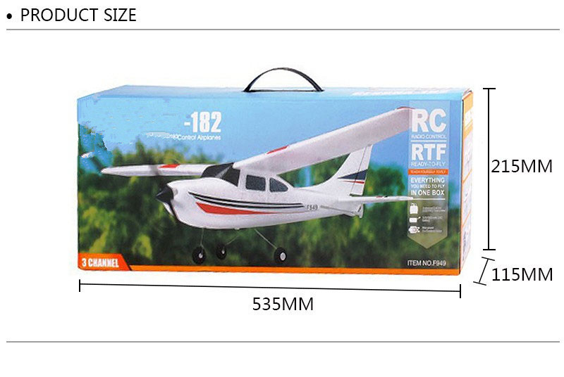 2.4G 3D6G 3Ch Fixed Wing Remote Control RC Airplane RTF Upgrade Version Digital Servo