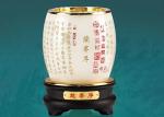 Luxury Rotatable Pen Container Colored Glaze Material Made With Wooden Base
