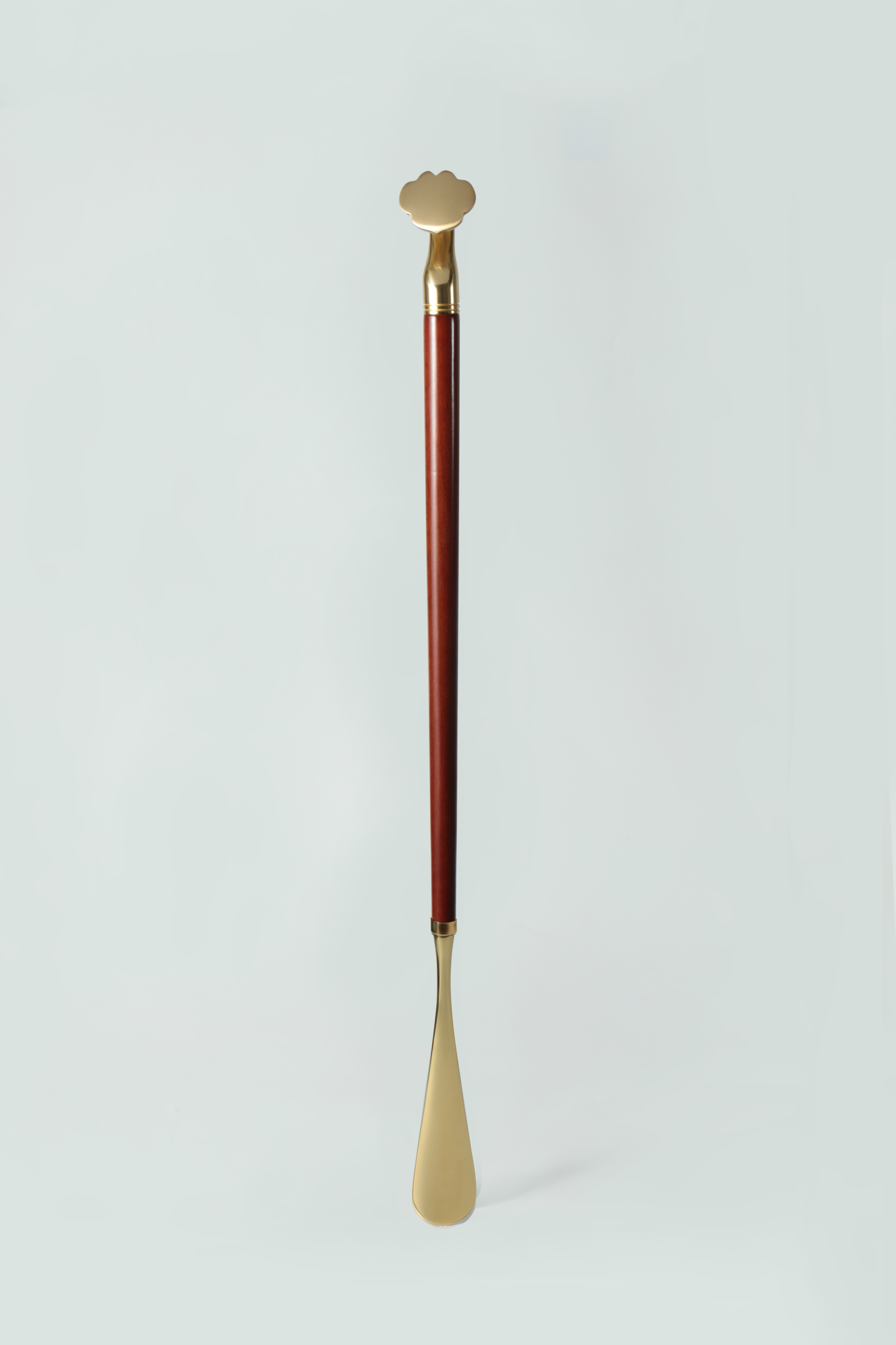 Wooden Brass Shoe Horn Metal Exquisite Head Long Wooden Shoe Horn