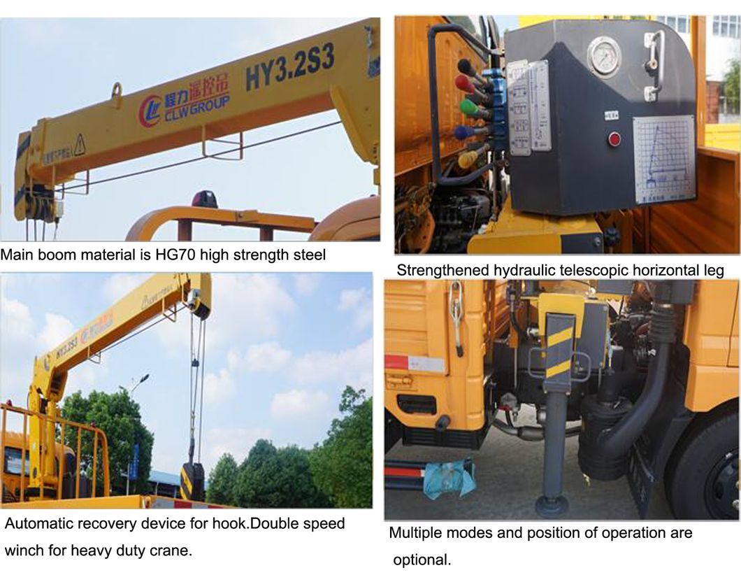 China Construction Machinery Manufacturer Clw 8 Tonne Mounted Telescopic Boom Truck Mobile Crane Truck