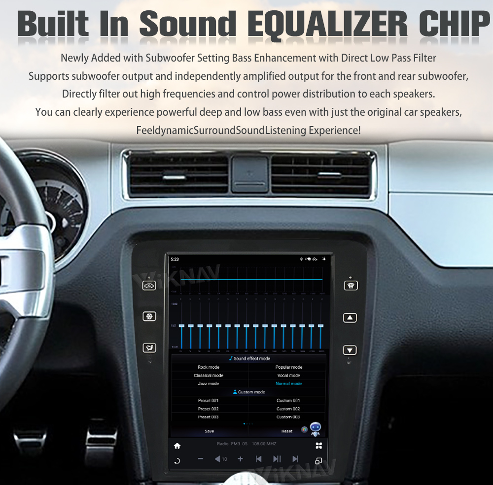 Android 13 Car Radio GPS Navigation For Ford Mustang Multimedia Player 09-13