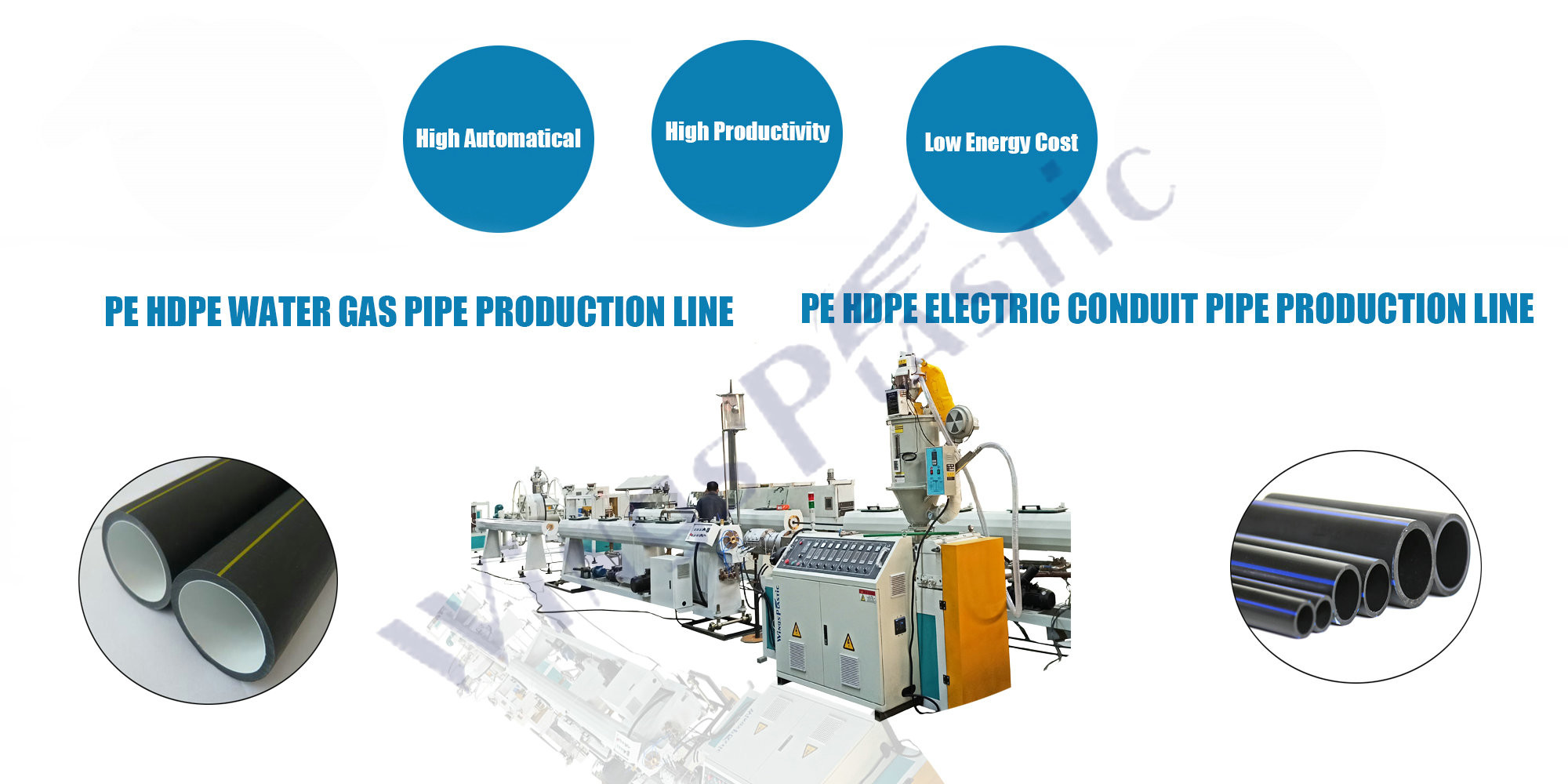 PLC Control Small PE HDPE PPR MPP Electrical Pipe Extrusion Line