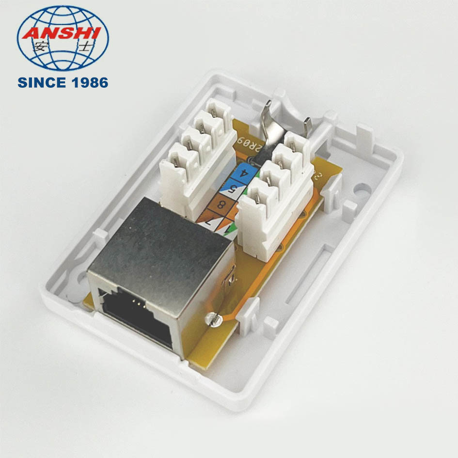 3U Gold Plating FTP Surface Mount Box CAT6 Single Port